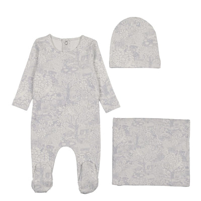 Bee & Dee Botanical Layette Set - Crisp Blue