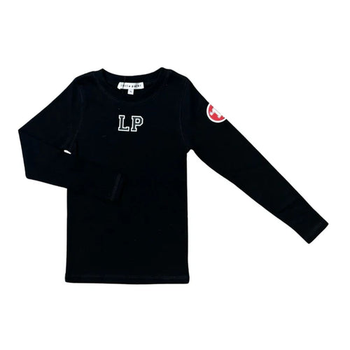 Little Parni Girls Est Long Sleeve Tshirt K510 - Black