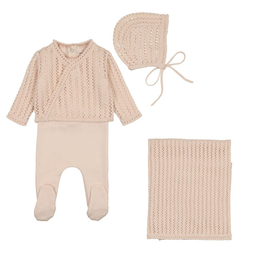 Bee & Dee Dainty Sweater Layette Set - Champagne Pink