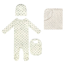 Load image into Gallery viewer, Little Parni Floral 4 Piece Layette Set (K663 &amp; K665) - Light Blue