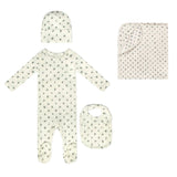 Little Parni Floral 4 Piece Layette Set (K663 & K665) - Light Blue