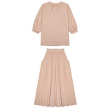 Ann Of Nan Oak Teens Oversized Shirt And Maxi Skirt Set - Hush Pink