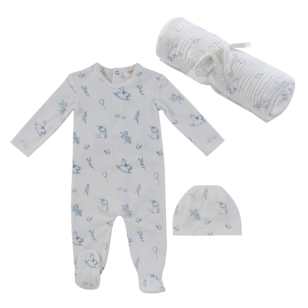 Kipp Baby Toile Layette Set - Blue – Moonlight