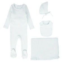 Load image into Gallery viewer, Little Parni Ribbed Pico Gift Box Layette Set + Blanket (K551) - Light Blue
