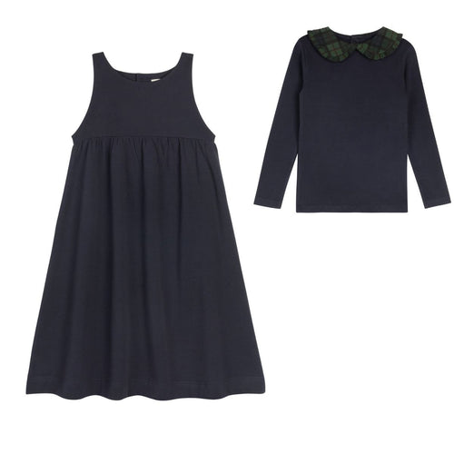 Ely's & Co French Terry Scottish Collection T-Shirt And Jumper - Navy