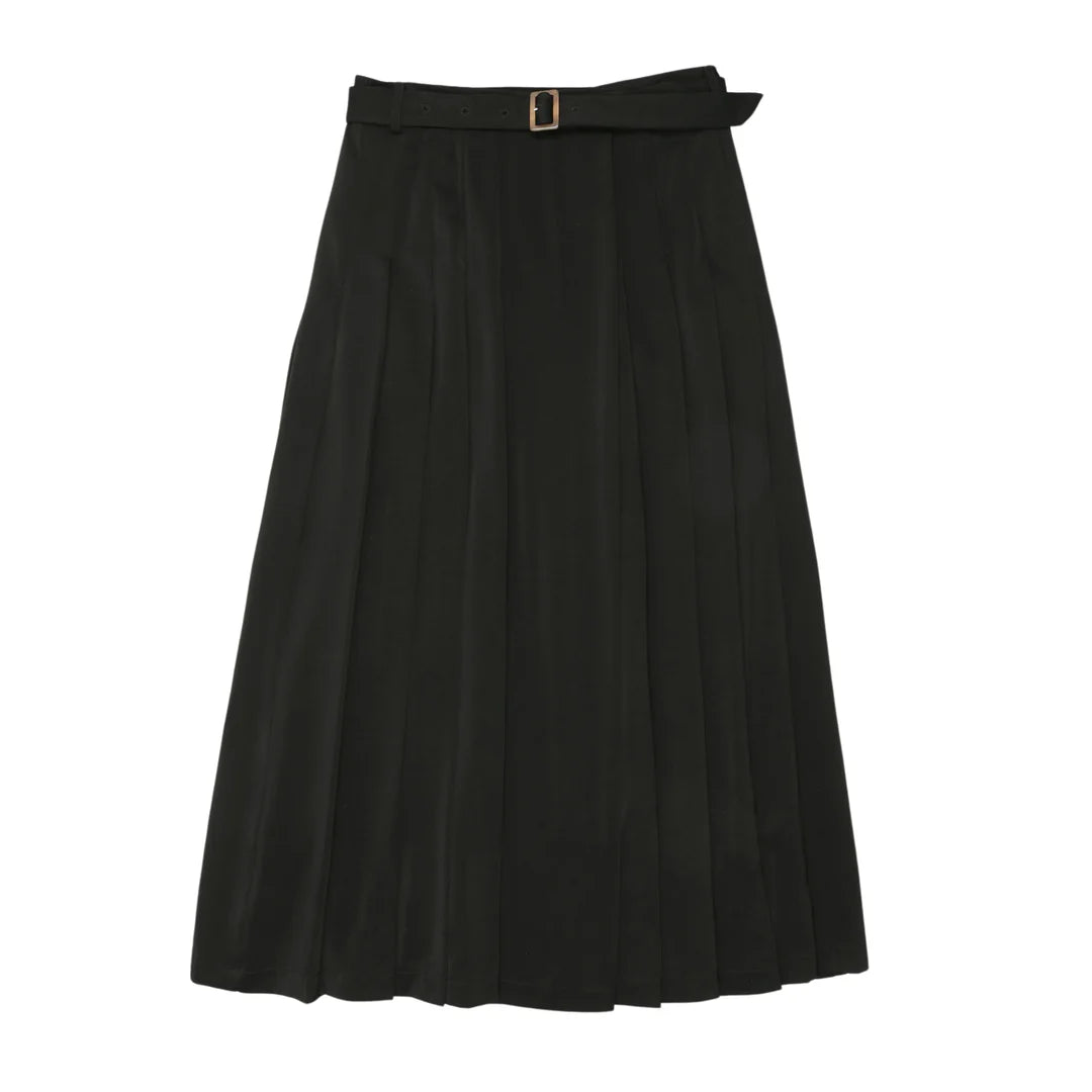 Coco Blanc Long Pleated Skirt – Moonlight