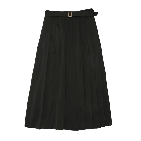 Coco Blanc Long Pleated Skirt – Moonlight