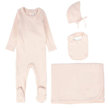 Load image into Gallery viewer, Little Parni Ribbed Pico Gift Box Layette Set + Blanket (K551) - Pink