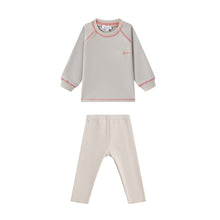 Load image into Gallery viewer, Oubon Contrast Stitch Sweat Set - Stone