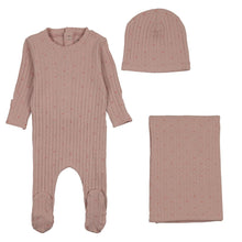 Load image into Gallery viewer, Bee &amp; Dee Stars And Dots Layette Set - Tea Rose
