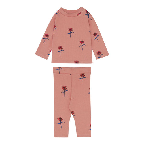 The Campamento Baby Pink Flowers Two Piece Set
