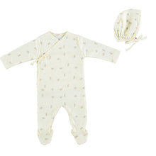 Load image into Gallery viewer, Bebe Organic Ayla Footie And Bonnet - Pink Branch