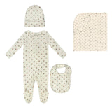 Little Parni Floral 4 Piece Layette Set (K663 & K665) - Pink