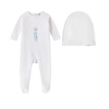 Oubon Child With Shawl Footie And Hat - Blue