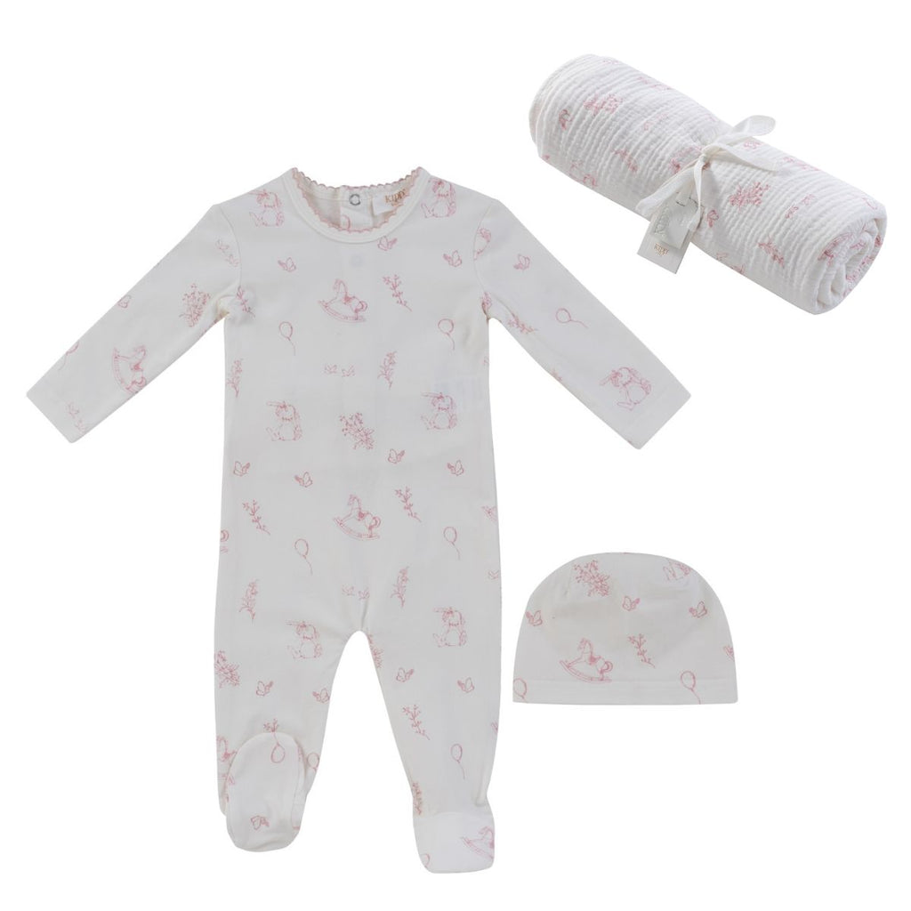 Kipp Baby Toile Layette Set - Pink