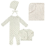 Little Parni Floral Cardigan Layette Set (K660 & K665) - Light Blue