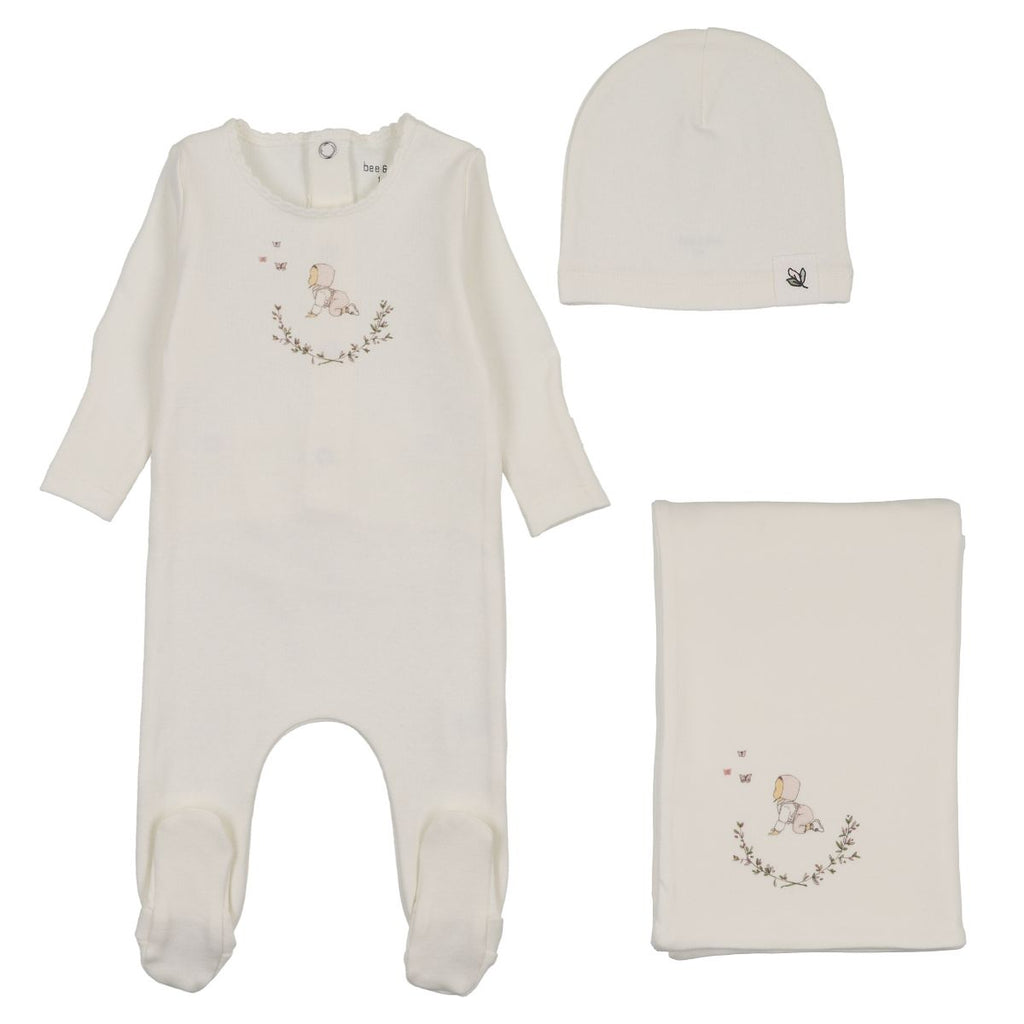 Bee & Dee Baby Image Layette Set - Chalk White Girls