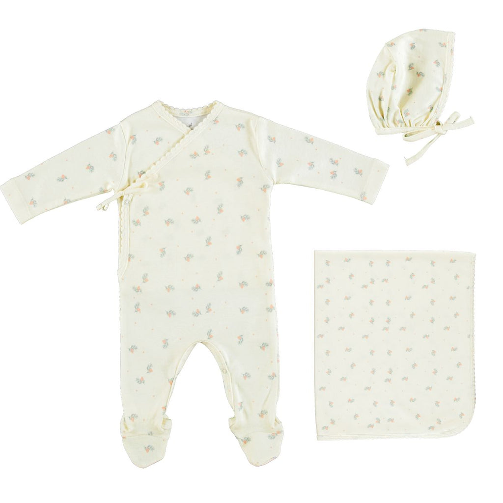 Bebe Organic Ayla Layette Set - Pink Branch