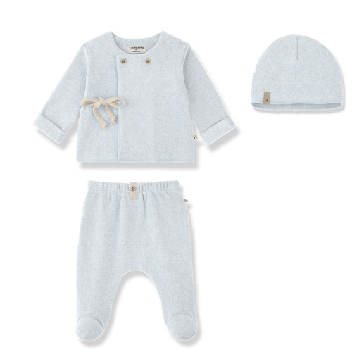1+ In The Family Pessac Two Piece Set And Hat - Ciel