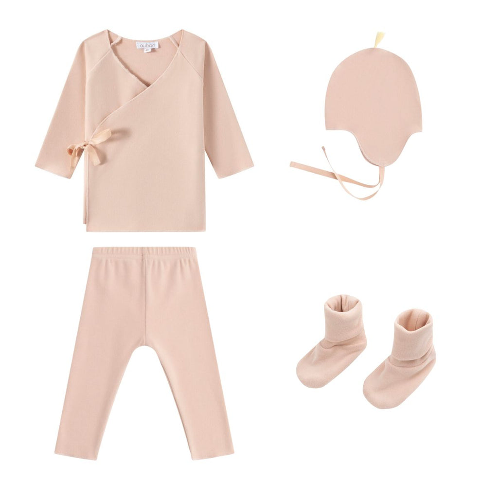 Oubon Fleece 4 Piece Set - Pink