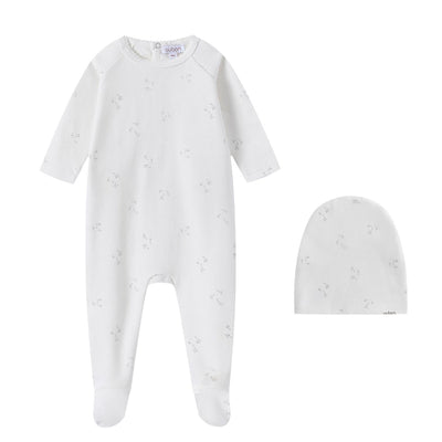 Oubon Boys Whisper Bloom Footie And Hat