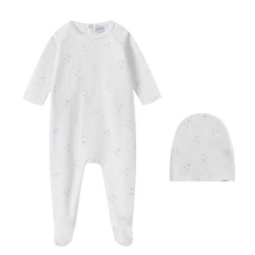 Oubon Boys Whisper Bloom Footie And Hat