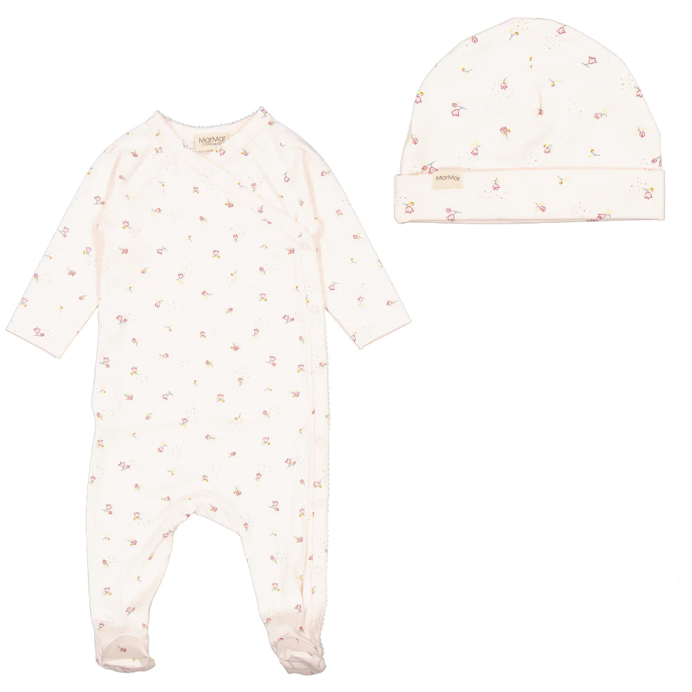 Marmar Tulips Bloom Footie & Beanie Set