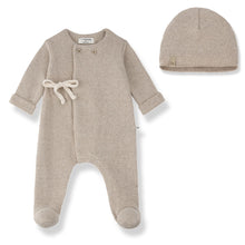 Load image into Gallery viewer, 1+ In The Family Havre Footie and Hat - Beige