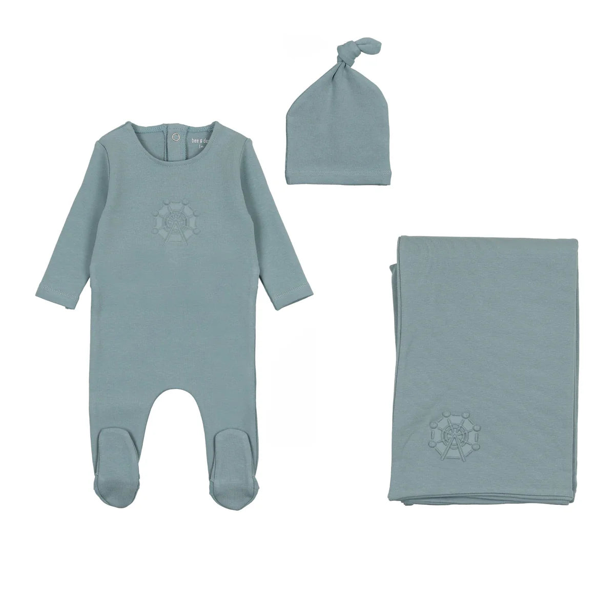 Bee & Dee Embossed Layette Set - Glacier – Moonlight