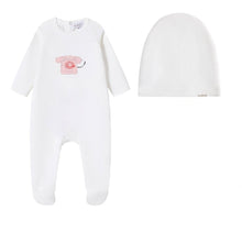 Load image into Gallery viewer, Oubon Phone Print Footie And Hat - Pink