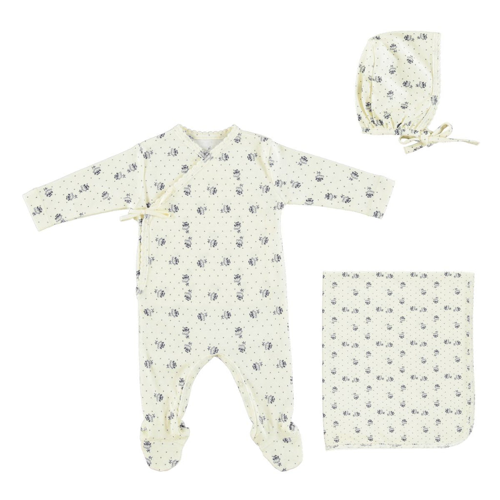 Bebe Organic Estella Layette Set - Sky Heart Blooms