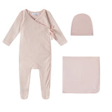 Oubon Pink All Over Dot Print Layette Set