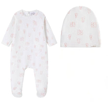 Load image into Gallery viewer, Oubon Teddy All Over Print Footie And Hat - Pink