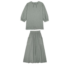 Load image into Gallery viewer, Ann Of Nan Oak Teens Oversized Shirt And Maxi Skirt Set - Slate