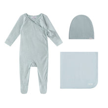 Load image into Gallery viewer, Oubon Blue All Over Dot Print Layette Set