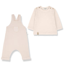 Load image into Gallery viewer, 1+ In The Family Patmos Dungaree And Long Sleeve T-shirt Set - Blossom