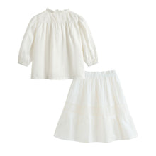 Load image into Gallery viewer, Cera Una Volta Tiffany Shirt And Skirt Set - White
