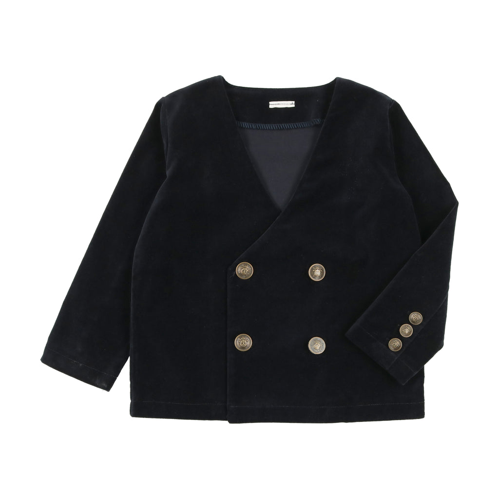 Lil Legs Velvet Blazer - Black