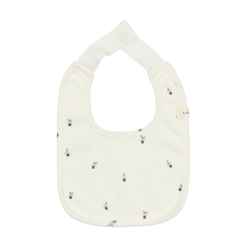 Lil Legs Very Berry Bib - White Blue