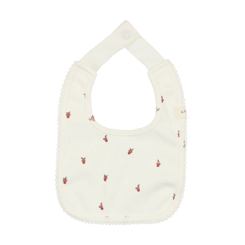 Lil Legs Very Berry Bib - White/Red