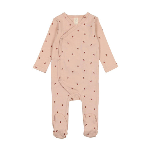 Lil Legs Very Berry Footie & Bonnet - Pink
