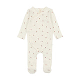 Lil Legs Very Berry Footie & Bonnet - White/Red