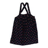 Lil Legs Vintage Floral Pinafore Jumper - Navy
