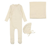 Lil Legs Vine Pointelle Set - Cream