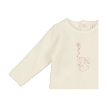 Load image into Gallery viewer, Lil Legs Velour Bunny Footie White W/ Flower