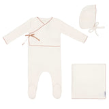 Mini Label Girls Classic Velour Kimono Layette Set