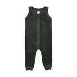 Lil legs Velour Overalls -Green