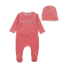 Load image into Gallery viewer, Bee &amp; Dee Velour Petite Footie And Beanie - Hibiscus