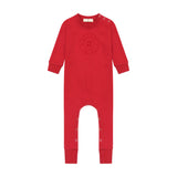 Retro Velour Stamped Baby Romper - Scarlett