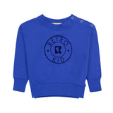 Retro Kid Velour Stamped Sweatshirt - Cobalt SIZE UP 2 SIZES